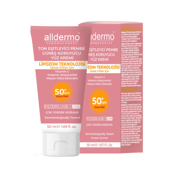 Ton Eşitleyici Pembe Güneş Koruyucu Yüz Kremi SPF 50+ 50ML