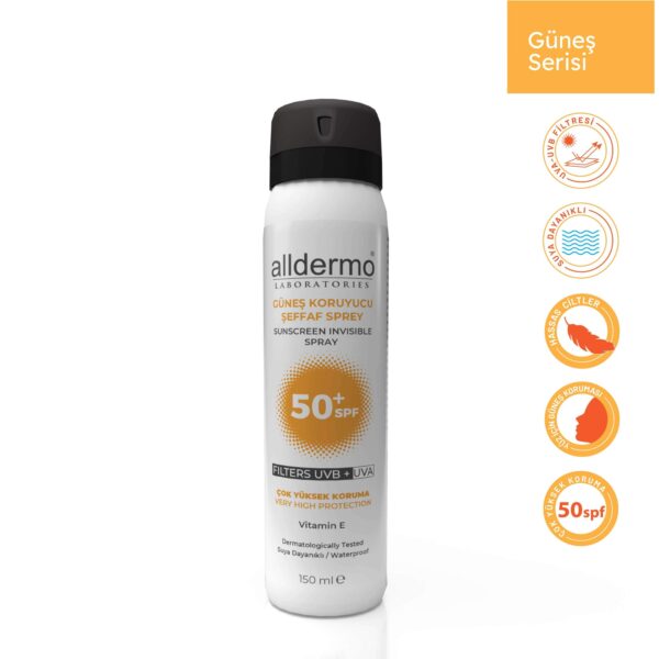 Alldermo SPF50+ Invisible Aerosol Sprey 150ML