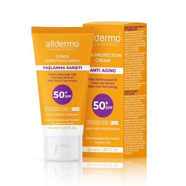 Yaşlanma Karşıtı Güneş Koruyucu Krem SPF 50+ 50ML