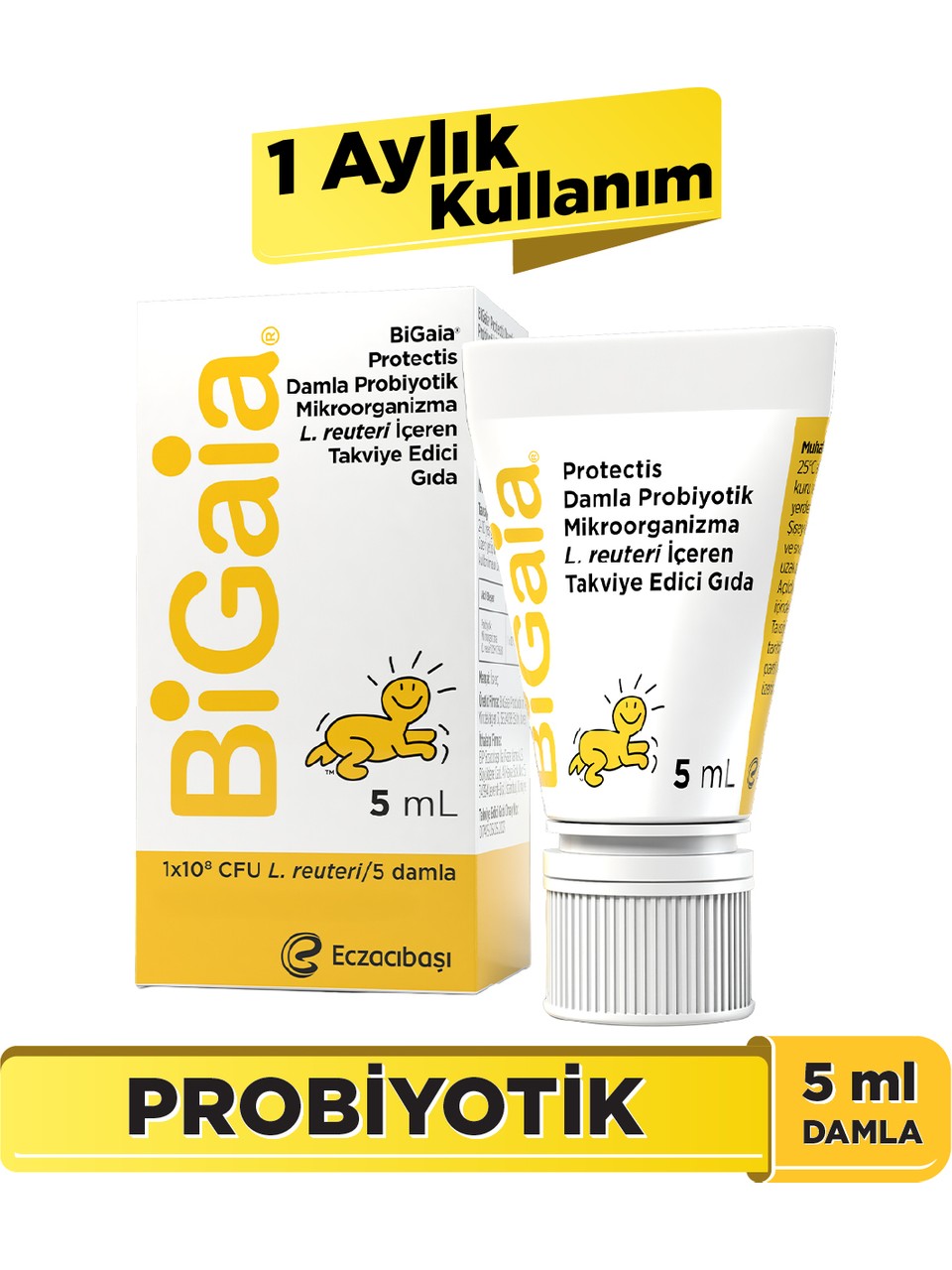 Bigaia Probiyotik Damla 5 mL Sindirim Sistemi&Bağışıklık&Bağırsak Desteği
